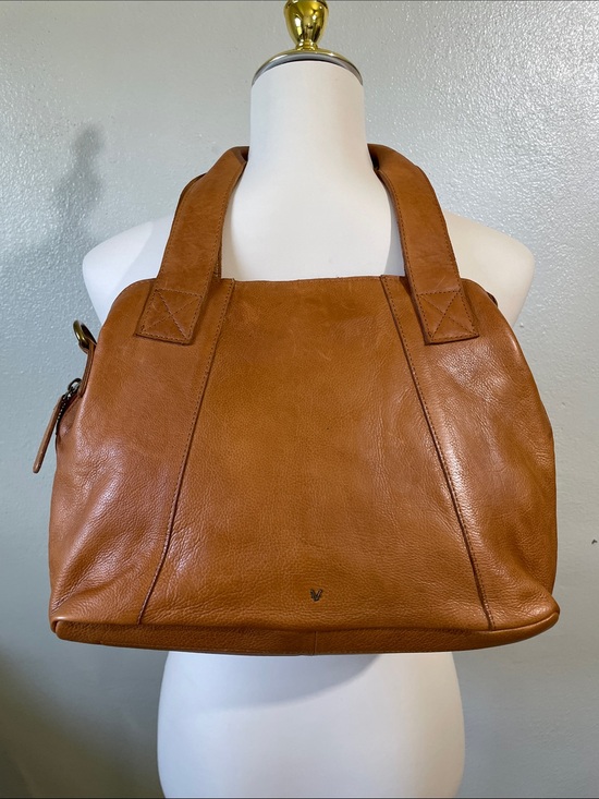 Vilenca Holland Handbags - Boho Heritage Vilenca Holland Cognac Leather Slouchy Hobo Shoulder Bag Zip Top